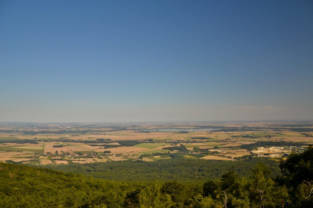 Ślęża. Panorama z wieży widokowej.