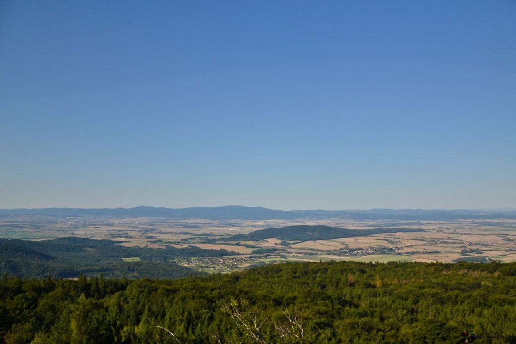 Ślęża. Panorama z wieży widokowej.